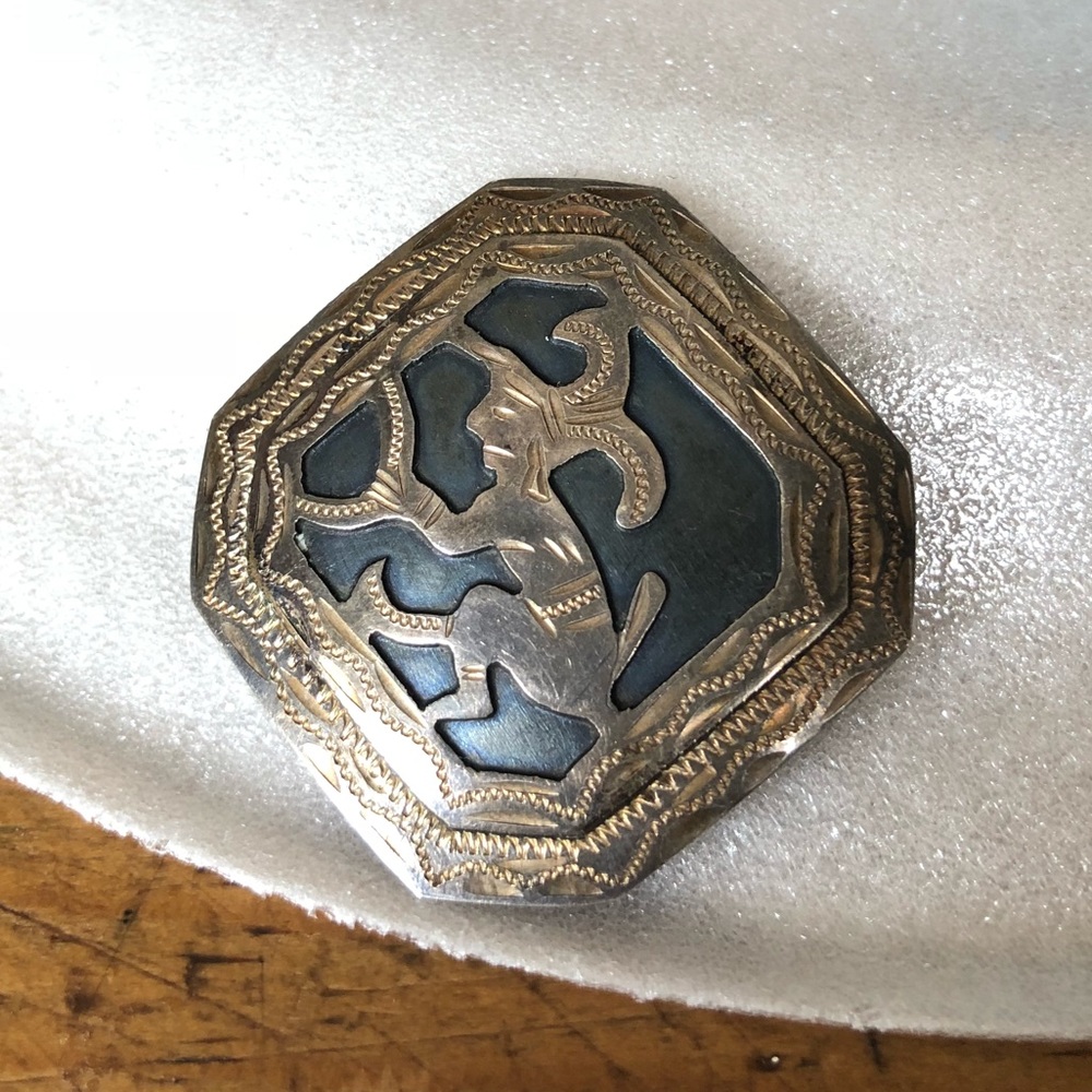Alpaca antique brooche